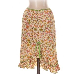 Nanette Lepore Silk Ruffle Skirt Size 0